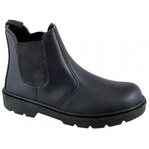 black safety dealer boots